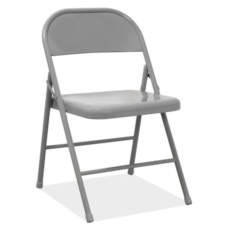 Officesource Steel Folding Chairs Steel Folding Chairs, 4PK OSGS4902GR